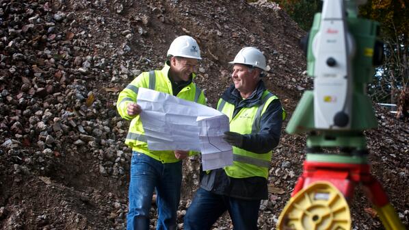 Smiles all around for dry weather, our groundwork's team on site #groundworks #construction