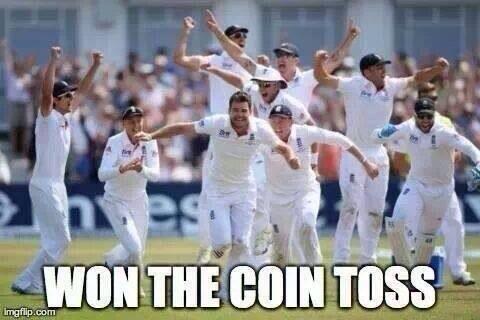 "<a href="/robgilmour/">Rob Gilmour ☛</a>: “<a href="/gusmacr/">Angus MacRobert</a>: England wins the toss <a href="/sportbillysays/">Sportbilly</a> ” Classic."<a href="/merwe_roux/">Merwe</a> <a href="/aabs08/">Abrie Swanepoel</a>