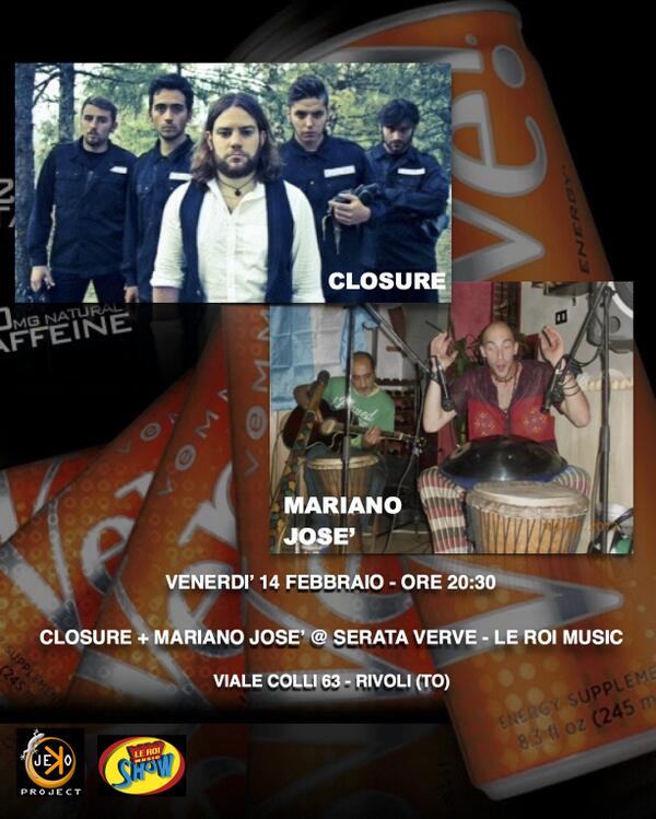 EventsEngage's tweet image. CLOSURE + MARIANO JOSE' @ SERATA VERVE  Friday, 14 Feb. Details here bit.ly/1dLvHGq