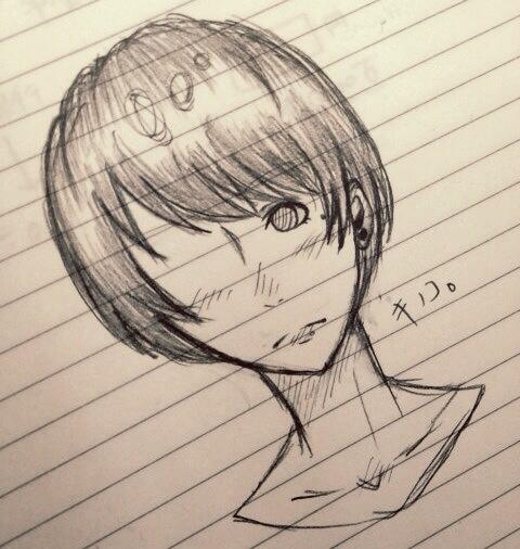 pntn36's tweet photo. 授業中にノートぺらぺらしてたら前に暇すぎて描いたやつが出てきた http://t.co/DgJzeHKPqT