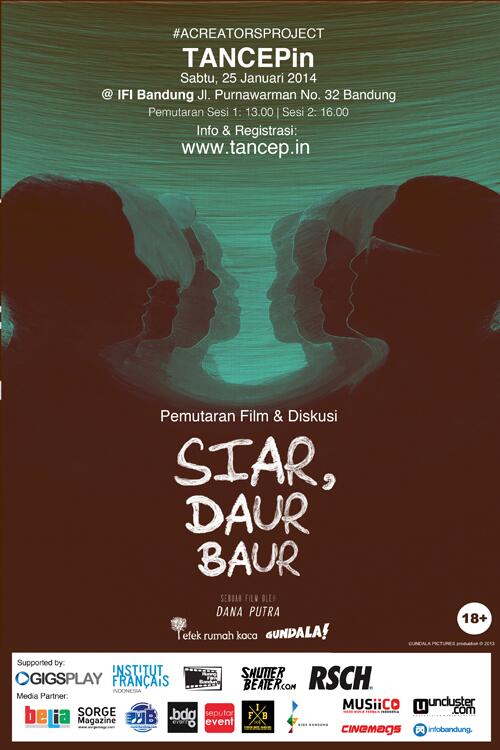 schofficials's tweet photo. Bangga dapat mendukung acara #TANCEPin Screening Film 'Siar, Daur Baur' 25 Januari 2014
Info —> @manajerband
. http://t.co/R9cHW8ukBT
