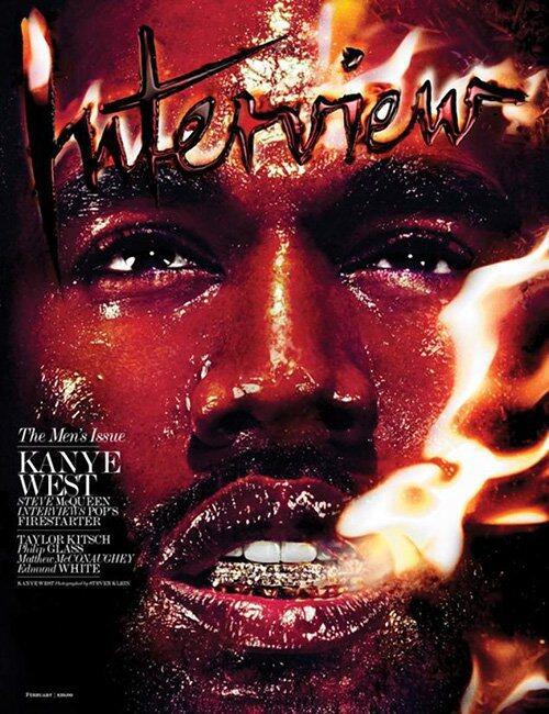 GlobalGrind's tweet photo. Kanye West heats things up on the cover of Interview Magazine's Men's Issuue... http://t.co/Y0KXtYHCps http://t.co/fstep4AQ5N