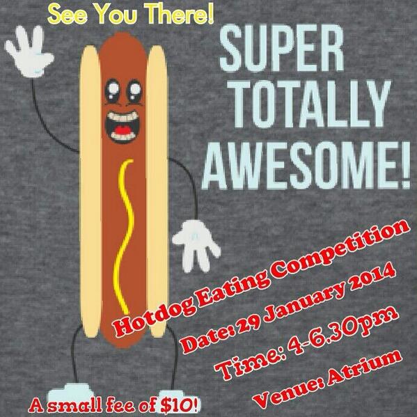 THSNP's tweet photo. THE HOTDOG STAND IS HAVING A HOTDOG EATING COMPETITION. SIGN UP NOW!!! - K.C. http://t.co/CRJbJ9QPpc