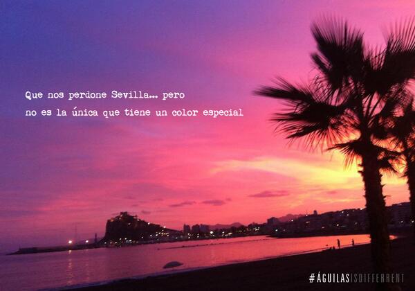 asoler80's tweet photo. Espectacular foto y gran eslogan. http://t.co/9vc8hvRkjx #Aguilasisdifferent