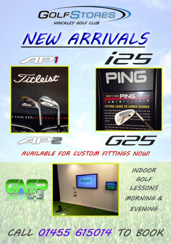 Hinckley GC Pro Shop (@hinckleyproshop) on Twitter photo New <a href="/PingTour/">PING GOLF</a> I25 and <a href="/TitleistEurope/">Titleist Europe</a> 714 AP1 and AP2 Irons available for fittings <a href="/Golfstoresuk/">GolfStores</a> performance centre. New <a href="/PingTour/">PING GOLF</a> I25 and <a href="/TitleistEurope/">Titleist Europe</a> 714 AP1 and AP2 Irons available for fittings <a href="/Golfstoresuk/">GolfStores</a> performance centre.
