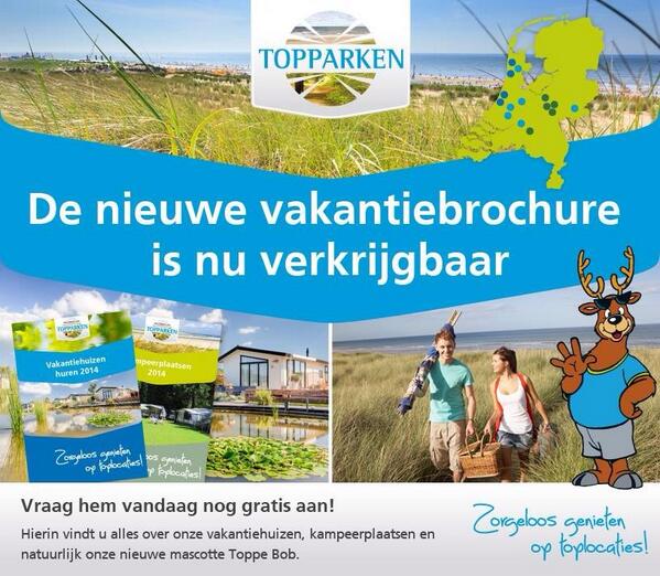 Onze brochure nog niet aangevraagd? Vraag hem nu aan via: topparken.nl/gratis-brochure