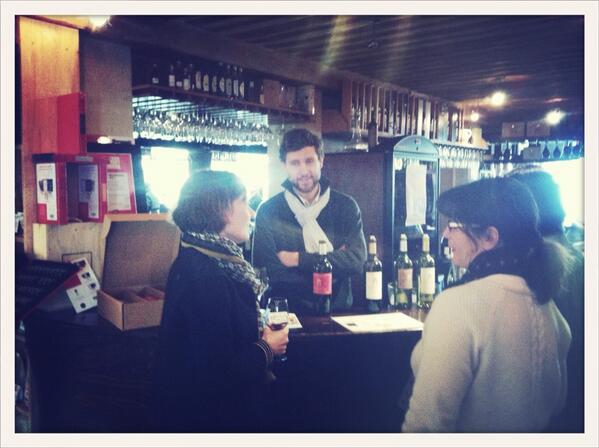 Chez <a href="/TrinqueFougasse/">Trinque Fougasse</a> à #Montpellier #degustation des #vins du Ch. De Jonquière avec le vigneron