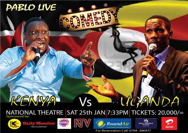 proggieug's tweet photo. Catch Pablo live at the National Theatre this Saturday for the Kenya Vs Uganda Comedy Show.

http://t.co/5LCueZ9xhJ http://t.co/crIFdHjpWI