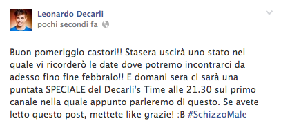 In questo caso, retweettate! :B #SchizzoMale