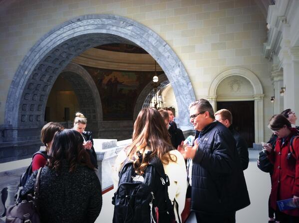 aaroncbutler's tweet image. Touring the Utah State Capitol. Getting ready for the session! #COMMS321 #byu