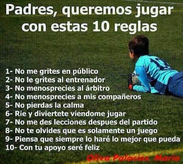 Padres de deportistas: leed esto que en general nos portamos mal: