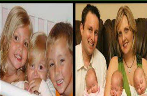 هذه العائلة تعرضت لحادث سير فتوفي كل الأطفال "بنتين وابن". بعد سنة حملت الأم و رُزقوا بثلاثة توائم "بنتين وابن" !