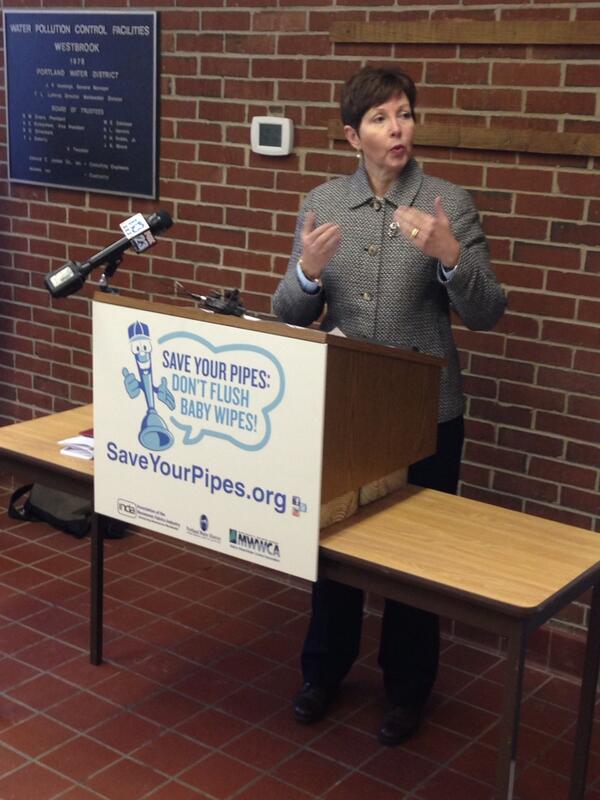 maine_dep's tweet photo. Great turnout for @saveyourpipes campaign! Commish. Aho asks us all to think further than the flush. http://t.co/yKgateaj8B
