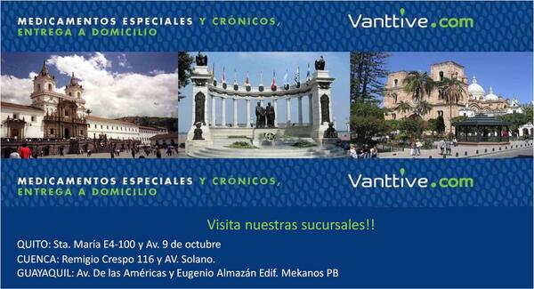 Vanttive's tweet photo. Visita nuestras sucursales en Quito, Guayaquil y Cuenca. http://t.co/TFuH1cf63R