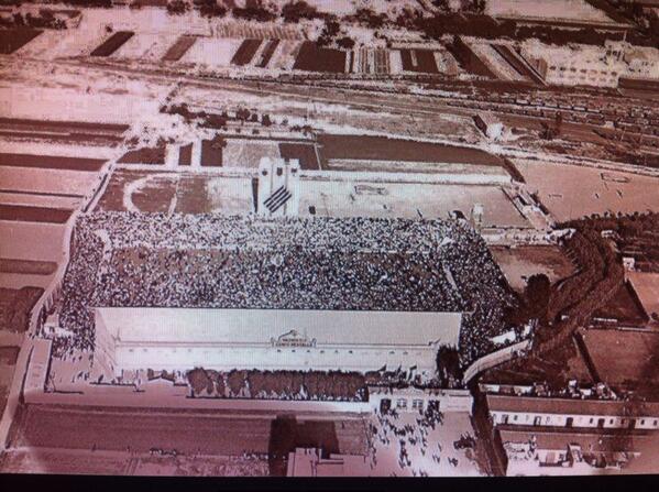 Foto aerea espectacular de Mestalla en sus inicios. Me encanta!!!