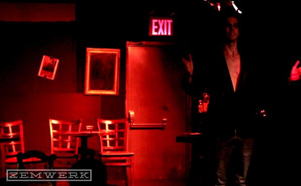 zemwerk's tweet photo. Blood on his hands: Tyler Gardella as Laertes in #HMLT, at the @pctheaters on Saturday. http://t.co/elGdxFYVy5