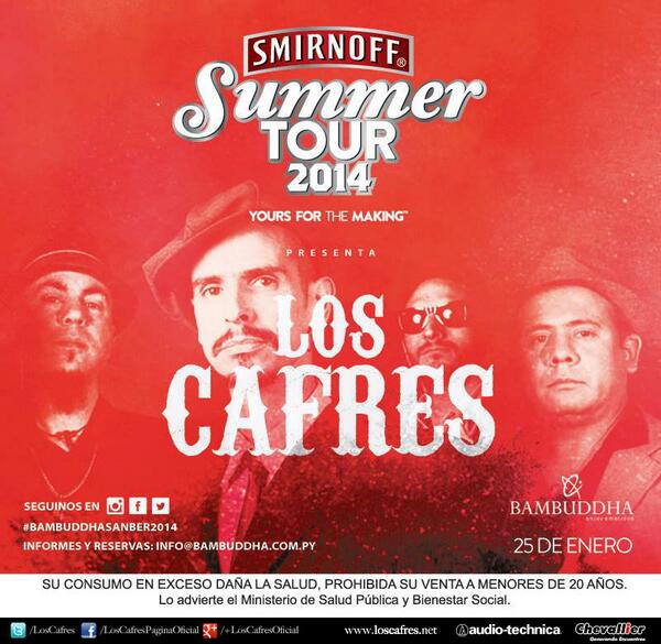natpedrozo's tweet photo. "LOS CAFRES EN PARAGUAY BAMBUDDHA, SAN BERNARDINO SABADO 25 DE ENERO http://t.co/irO4UvQOC4" @gilbercaceres @christian_esp86 @Nadiajaz :o
