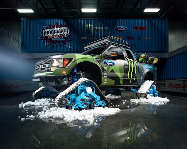 kblock43's tweet photo. Here's my new toy I have been teasing for the past few days: the Ford F-150 RaptorTRAX! http://t.co/Rz6JTbsZRh