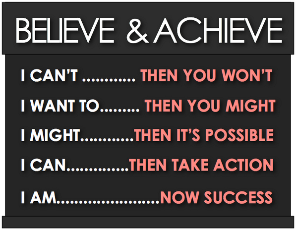 PositivePaisan's tweet photo. BELIEVE &amp; ACHIEVE!!  WHAT you think and WHAT you say, is INDEED WHAT WILL BE! ;) #ThePositivePaisan http://t.co/FSaogrUtk4