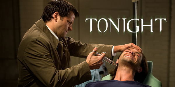 cw_spn's tweet photo. Don't worry Sam, it’s just a slight pinch. #Supernatural is all new TONIGHT at 9/8c! http://t.co/1ld6EsnOpa