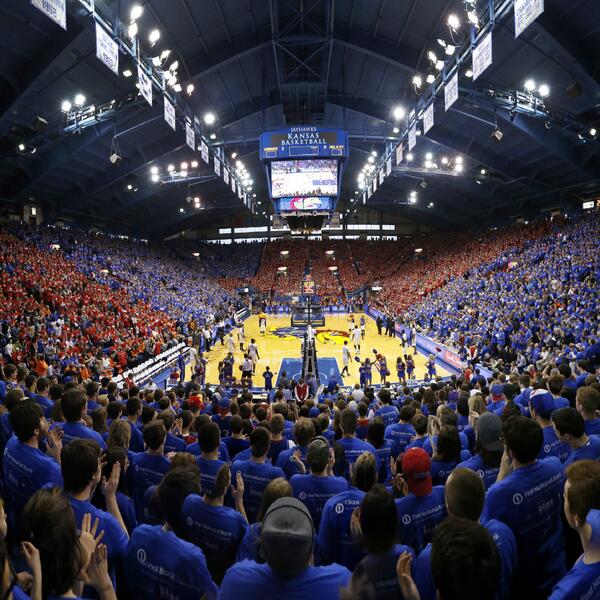 KUAthletics's tweet photo. RETWEET to prove to the @NCAA that Kansas fans are the best in the country!! http://t.co/gldgJskaoH #6thFan #KANSAS http://t.co/XiWA9hFpRx