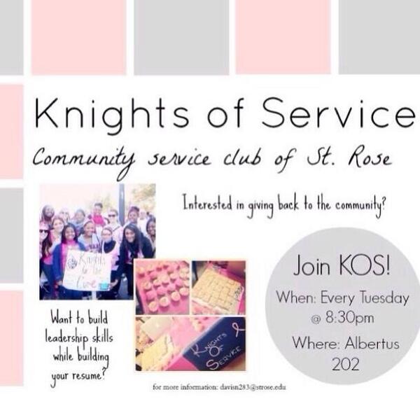 StRoseKOS's tweet image. Don't forget our Knights of Service meeting tonight @ 8:30! #KOS #MLKweek