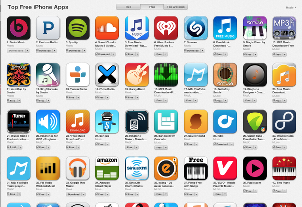 ryangoodman's tweet photo. .@beatsmusic is the #1 Music app on iTunes right now.

So proud. So happy. http://t.co/yA8uaoWYnL