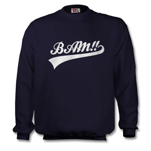 Check Out Our Navy Blue "BAM!!" Sweatshirt #RT