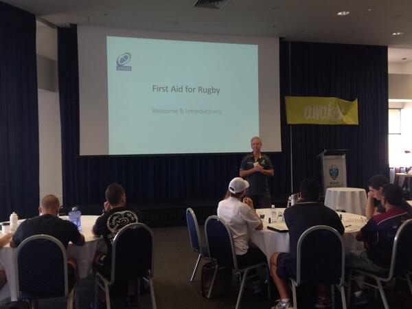 probertjo's tweet image. Warren McDonald introducing the inaugural Level 1 FAIR course in Australia! @QantasWallabies #playerwelfare