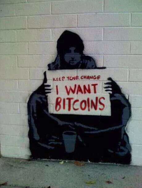 BitcoinDoc's tweet photo. What do you get when you take the Banks out of #Banksy?  #Bitcoin http://t.co/8thtpnbu9Z