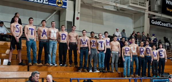 In light of today's events in West Lafayette, <a href="/NUWildside/">Northwestern Wildside</a> Stands With Purdue tonight. <a href="/NUMensBball/">Northwestern Basketball</a> #B1GCats #BoilerUp