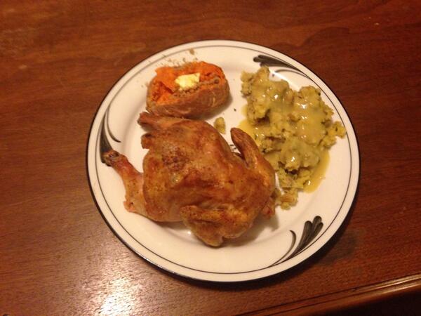 jonningham's tweet image. @jonningham: ATTENTION HATERS: I HAVE ACHIEVED TINY CHICKEN SUCCESS!! #toasteroven #tinychicken #tinysweetpotato