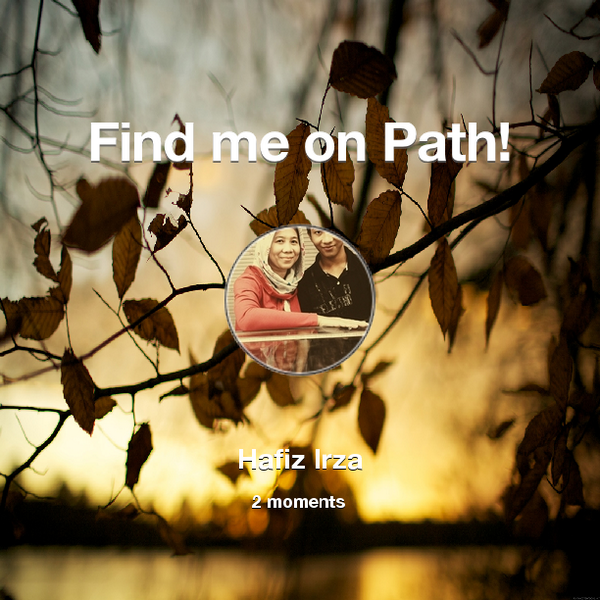ircodavid's tweet photo. Find me on #Path now! Go to: http://t.co/50b50VhLGK! #thepersonalnetwork http://t.co/hiVWpyhyny