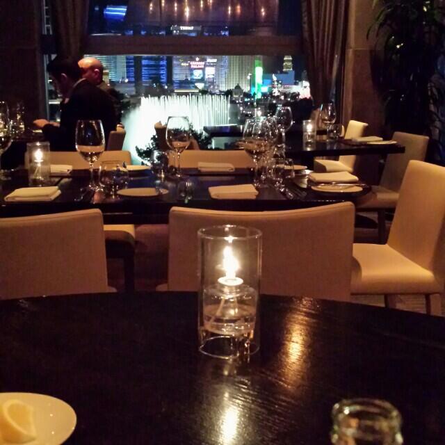 Our view from dinner tonight inside the Cosmopolitan! Good friends are priceless. #blessed http://t.<a href="/tag/blessed"class="tags"><span>#blessed</span></a>