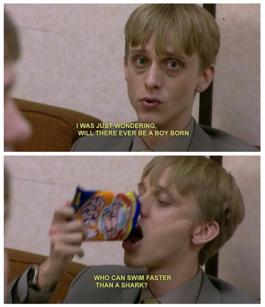 Gareth Keenan on Twitter I was just wondering Will there ever be a boy  born who can swim faster than a shark httptcoTg3LaqEXID  Twitter