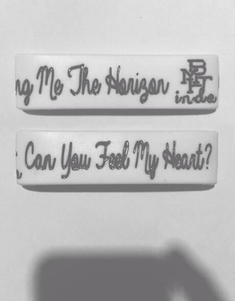 BMTHindo white wristband, order now in store.bmthindonesia.com and get a free sticker