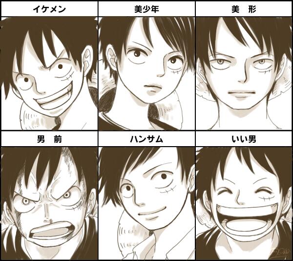 のんか Twitterissa 全部ルフィさんで 今話題の イケメン描けるかな に挑戦してみました W つ Http T Co Xaocqt1dhb