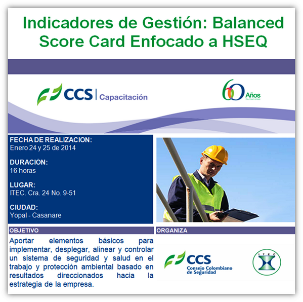 ITECYOPAL's tweet photo. actualízate y amplía tu perfil profesional este fin de semana podrás alcanzar  certificación en BSC enfocado en HSEQ http://t.co/zT7OlSrlBR