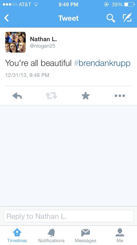 MattlauerMatt's tweet photo. @BrendanKrupp13 @nlogan25 My friend Nathan hearts you http://t.co/XxxAjSahXd