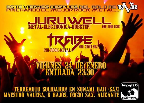 sunamiland's tweet photo. ... y después del #directosolidario... sigue la sesión más rockera de la historia de @sunamiland!!! http://t.co/PlgMjL4WAU