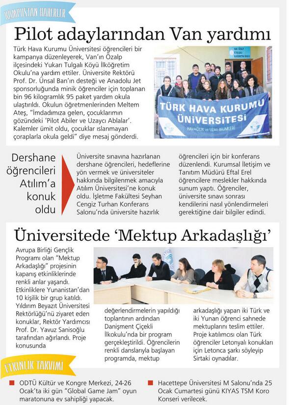 HTuniversite's tweet photo. Kapüsten haberlerde bugün @THKUniversitesi, @AtilimUniv ve @YBU_Ankara yer verdik http://t.co/zj5SU2t0fL
