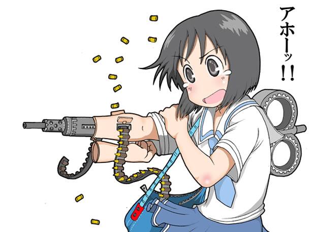 無人機bot 東雲ナノ Nano Shinonome 日常というコミック及びアニメに登場する高校生ていどの容姿 意識をもった女性型ロボット チクワや豆マシンガン及びお菓子など様々な物品をボディに内蔵可能とのこと ロボットだが食事をとれる Http T Co