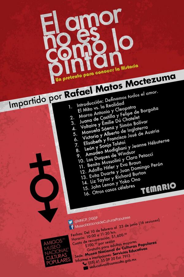 MNCP_DGCP's tweet photo. "El amor no es como lo pintan. Un pretexto para conocer la Historia" por @RafaelMatosCS en el @MNCP_DGCP http://t.co/7NoZqtxm9Q