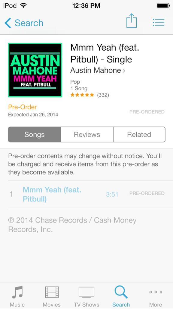 Pre-ordered Mmm Yeah :) <a href="/AustinMahone/">Austin Mahone</a> @AlexConstancio7