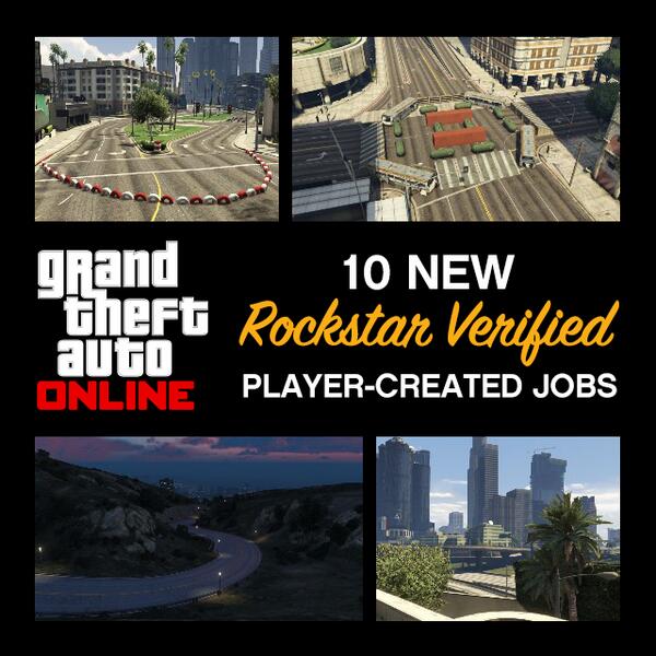 GTAonlineNews's tweet photo. 10 new Rockstar Verified Jobs added to #GTAOnline, including the #CreatorWeekend selections: http://t.co/2XaUudoJmZ http://t.co/iRs2XbpxDY