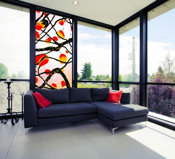 palaceofglass's tweet image. #Stainedglass windows behind the sofa... Atmosphere created!