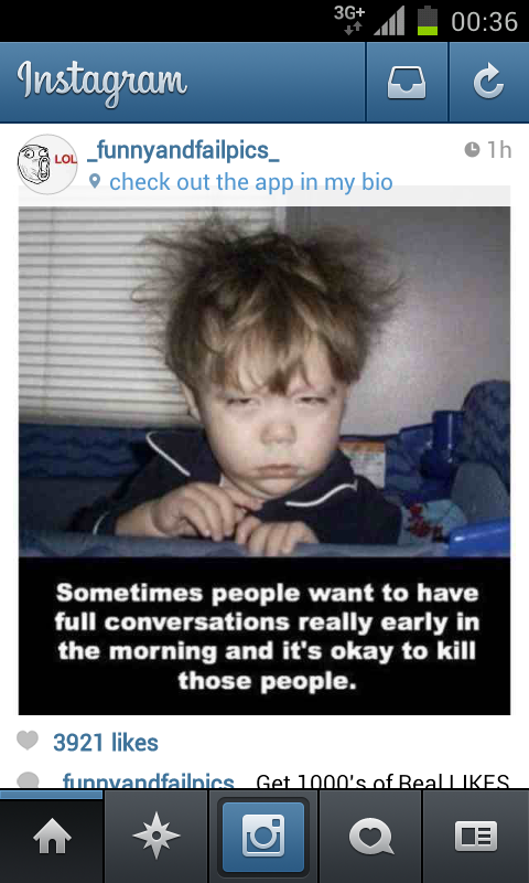 This is soooo true. Hate morning people!!
#tooearly #leavemealone
