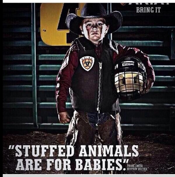 cowboylifestyle's tweet photo. Stuffed Animals are for Babies! @Ariat @RodeoChat @CrystalRaeAz #tempedodge #akchin #nationallittlebritches #cowboy http://t.co/0F9jIAsYkw