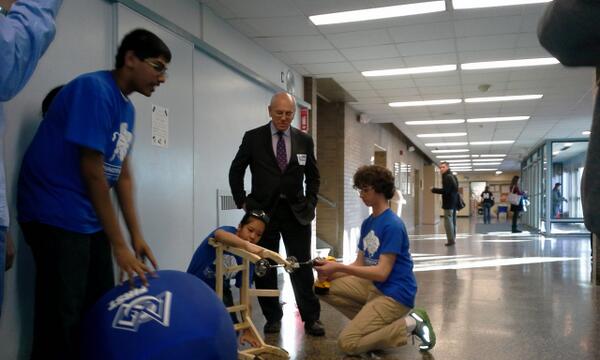 NYS 20th District Congressman visited Team 2791 today. A day of FIRST & STEM inspiration! #omgrobots #NYTechValleyFRC