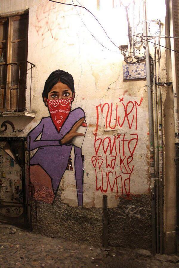 AccionDirectaPL's tweet photo. #MeGustanLasMujeresQué  Mujer bonita es la que lucha. http://t.co/pW7wGEhnmW